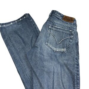 Vintage Von Dutch Jeans Sz 34 Selvedge Blue Denim Zip Up